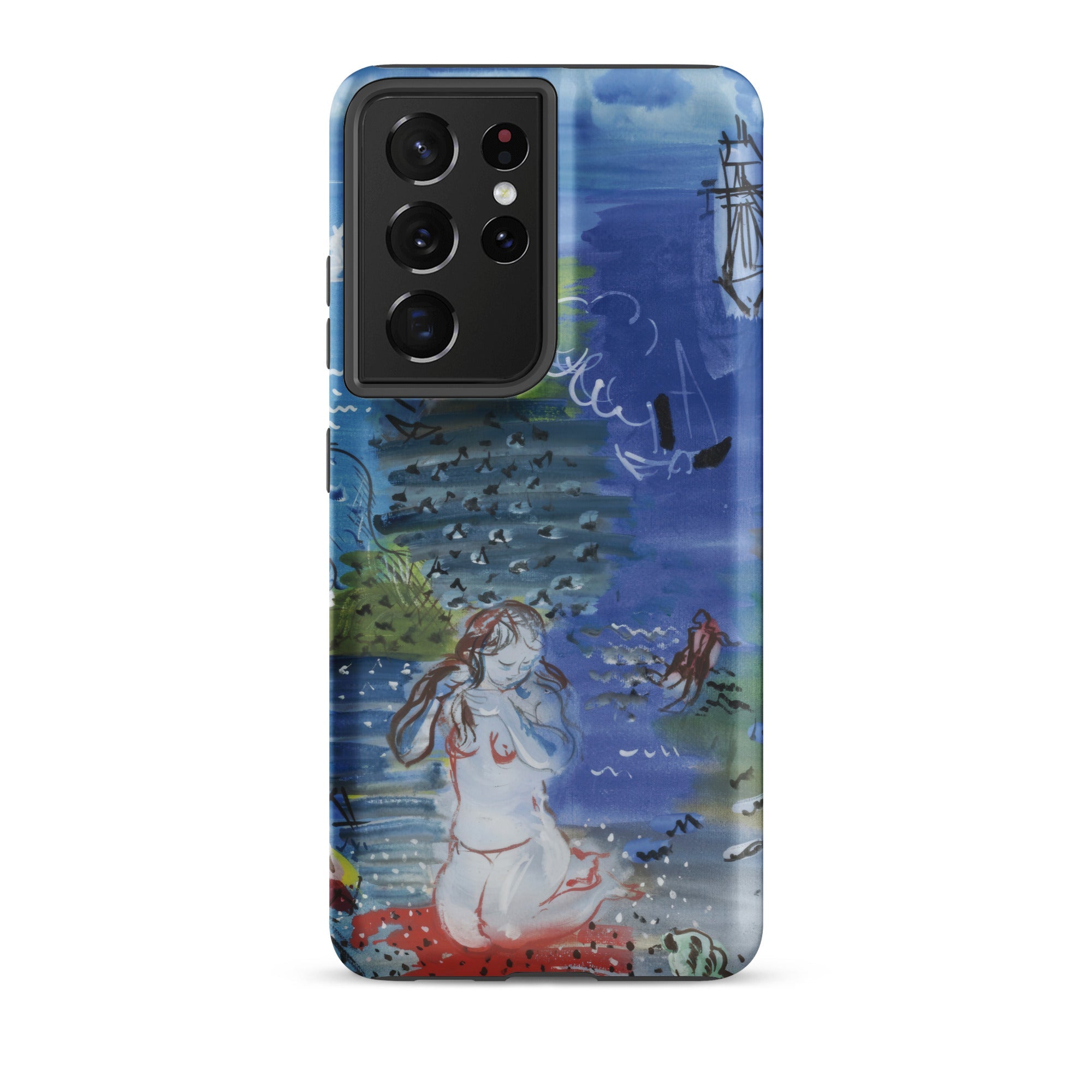 Amphitrite Raoul Dufy Samsung Case, Galaxy S21 Ultra / Matte, Samsung Smartphone Blue Abstract Art Style Case