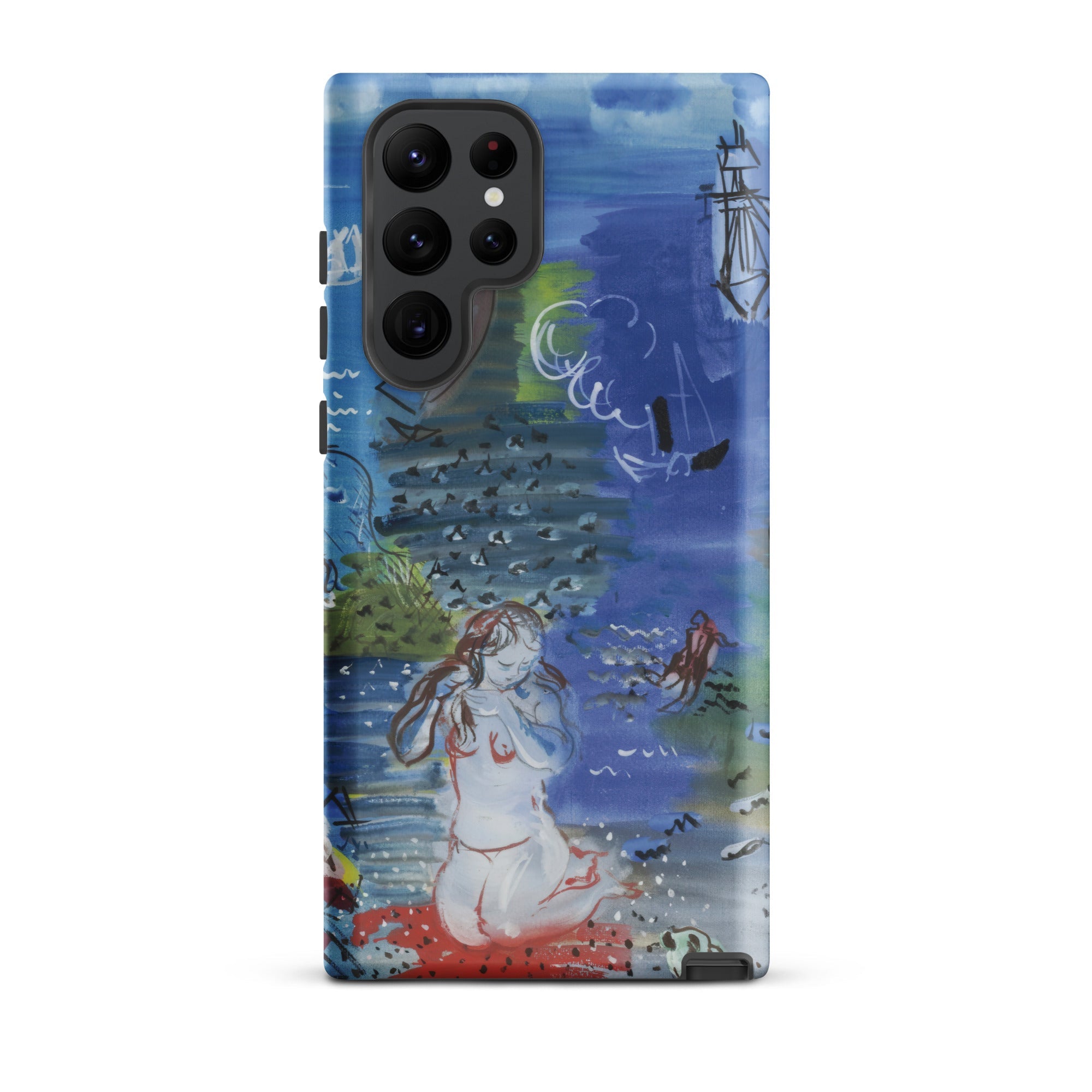Amphitrite Raoul Dufy Samsung Case, Galaxy S22 Ultra / Matte, Smartphone Case Colorful Abstract Painting Nude Woman Water