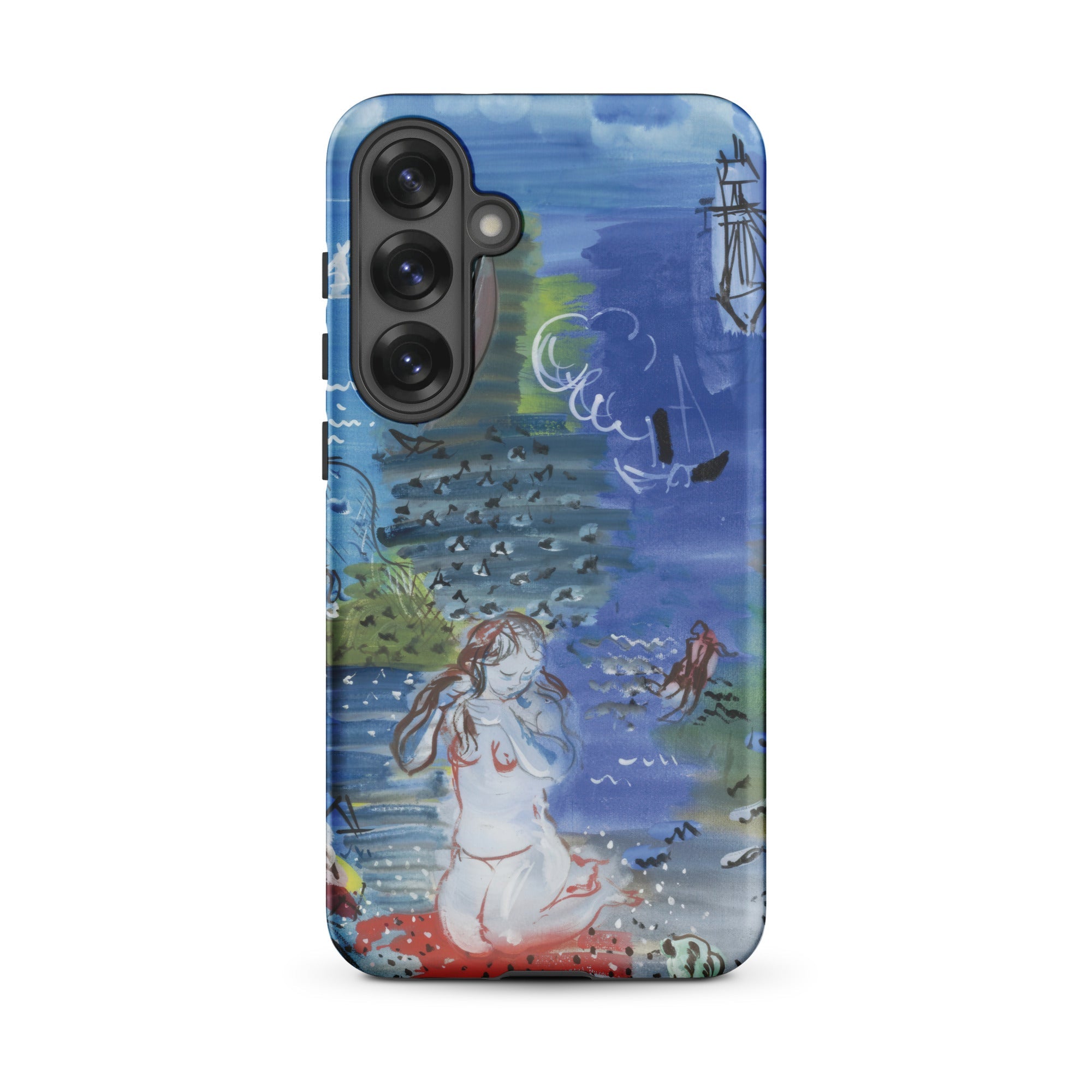 Amphitrite Raoul Dufy Samsung Case, Galaxy S25 Plus / Matte, Smartphone Colorful Artistic Case Figure Boat