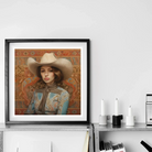 Anahita - Arabic Lesbian Cowgirl Art Print 20’’x20’’ Posters Prints & Visual Artwork