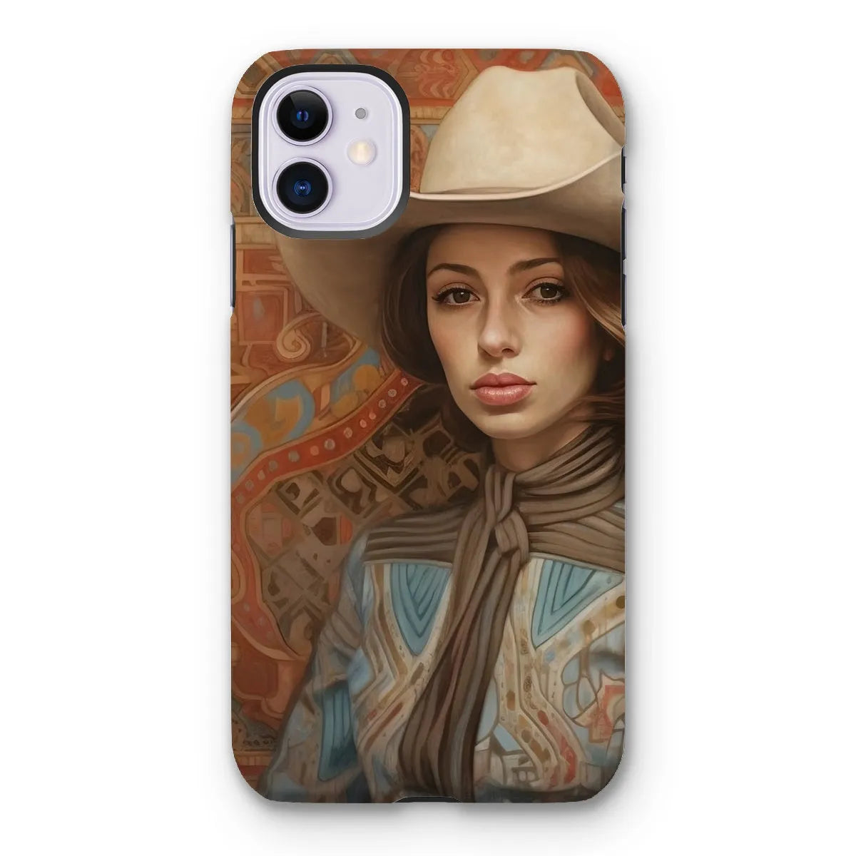 Anahita The Lesbian Cowgirl - Sapphic Art Phone Case - Iphone 11 / Matte - Mobile Phone Cases - Aesthetic Art