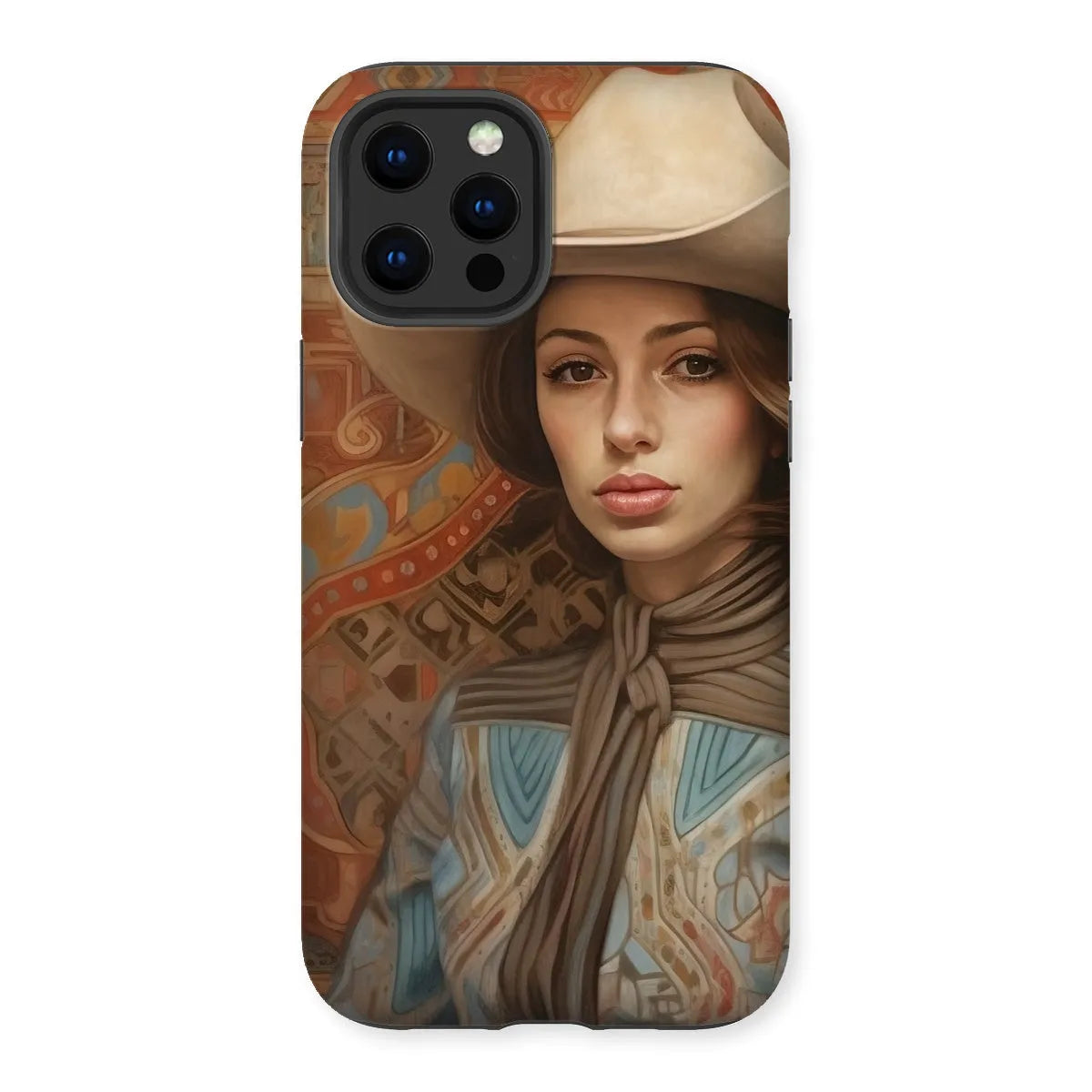 Anahita The Lesbian Cowgirl - Sapphic Art Phone Case - Iphone 12 Pro Max / Matte - Mobile Phone Cases - Aesthetic Art