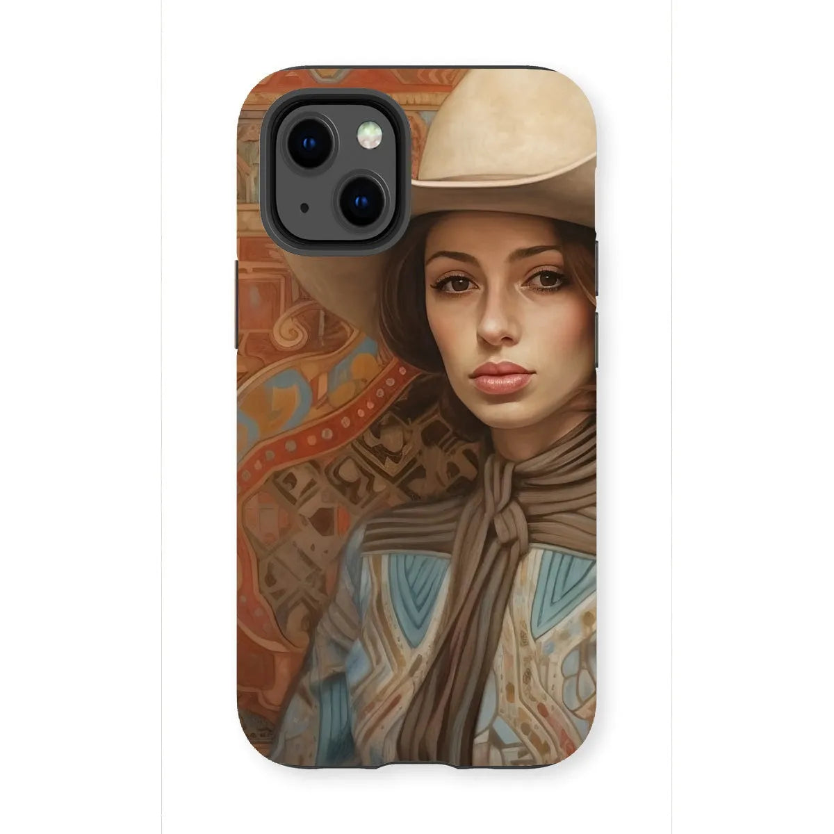 Anahita The Lesbian Cowgirl - Sapphic Art Phone Case - Iphone 13 Mini / Matte - Mobile Phone Cases - Aesthetic Art