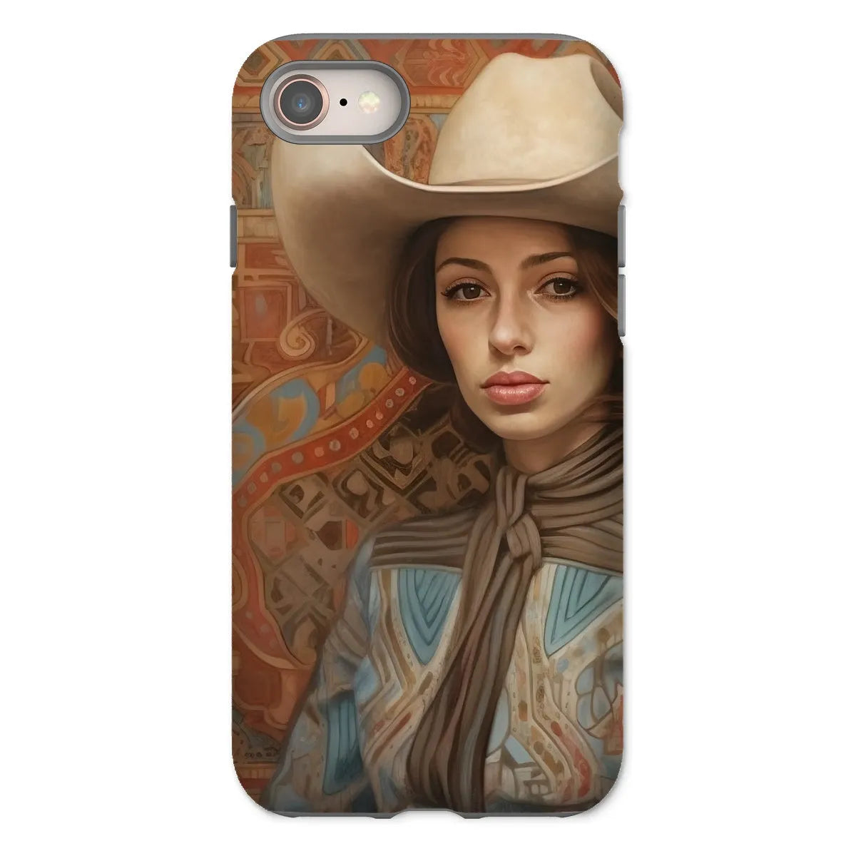 Anahita The Lesbian Cowgirl - Sapphic Art Phone Case - Iphone 8 / Matte - Mobile Phone Cases - Aesthetic Art