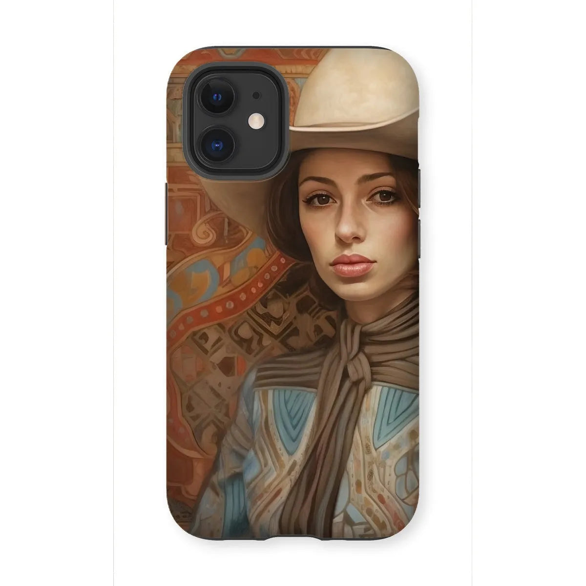 Anahita The Lesbian Cowgirl - Sapphic Art Phone Case - Iphone 12 Mini / Matte - Mobile Phone Cases - Aesthetic Art