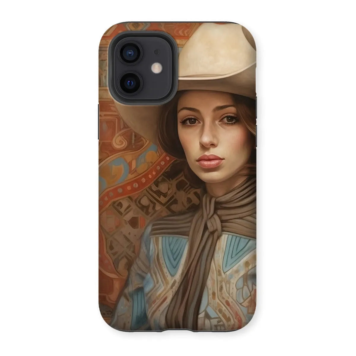 Anahita The Lesbian Cowgirl - Sapphic Art Phone Case - Iphone 12 / Matte - Mobile Phone Cases - Aesthetic Art