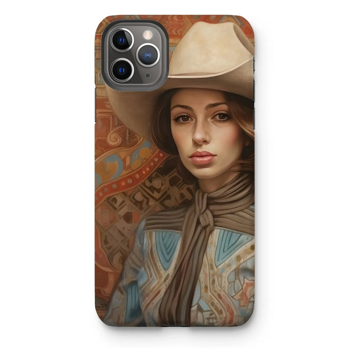 Anahita The Lesbian Cowgirl - Sapphic Art Phone Case - Iphone 11 Pro Max / Matte - Mobile Phone Cases - Aesthetic Art