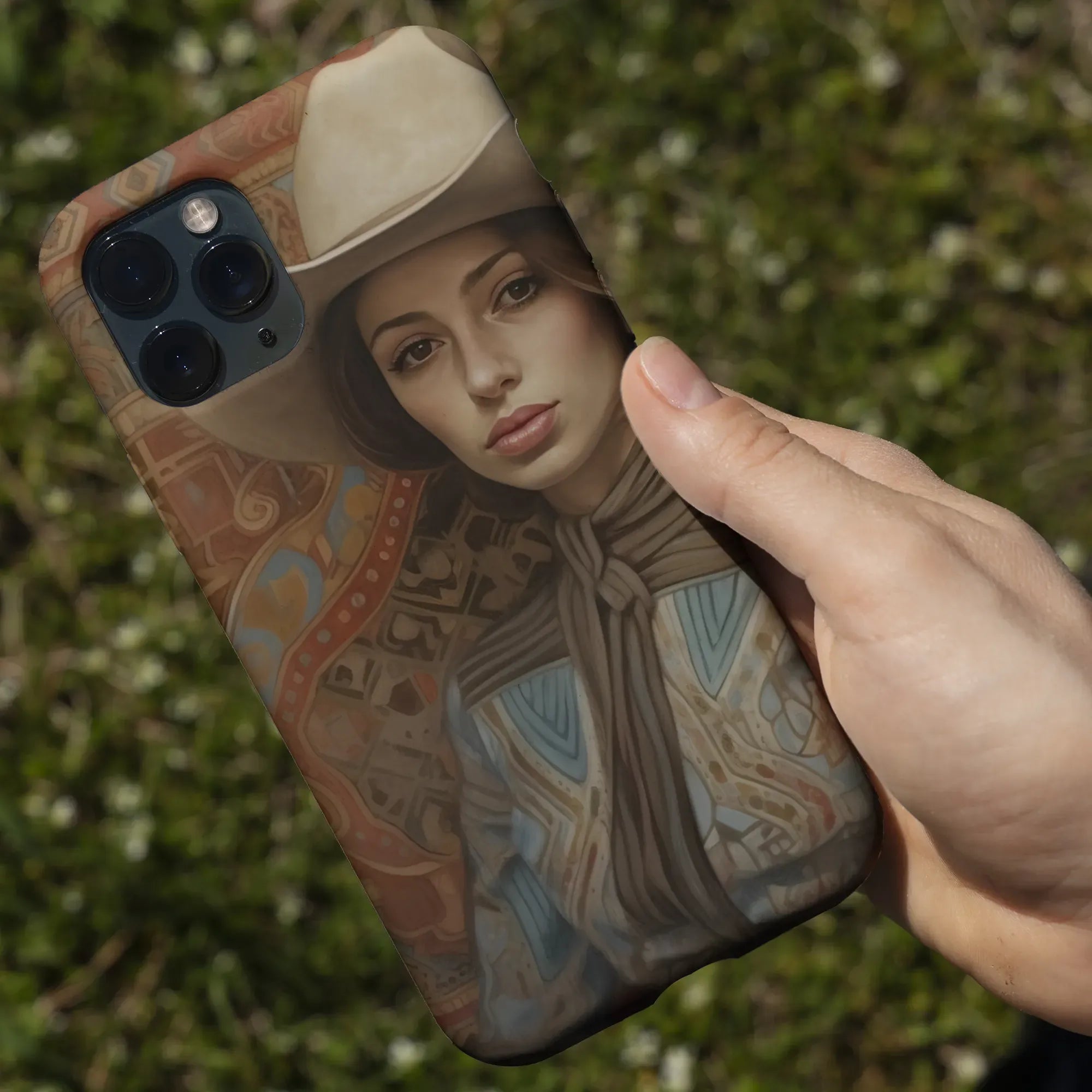 Anahita The Lesbian Cowgirl - Sapphic Art Phone Case - Mobile Phone Cases - Aesthetic Art