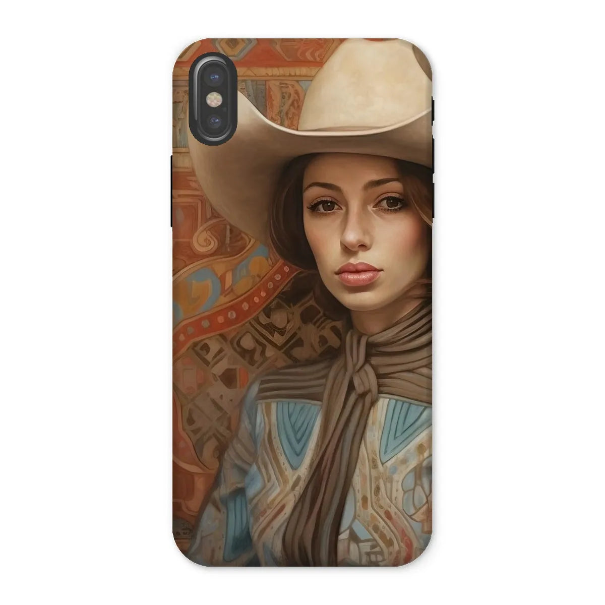 Anahita The Lesbian Cowgirl - Sapphic Art Phone Case - Iphone x / Matte - Mobile Phone Cases - Aesthetic Art
