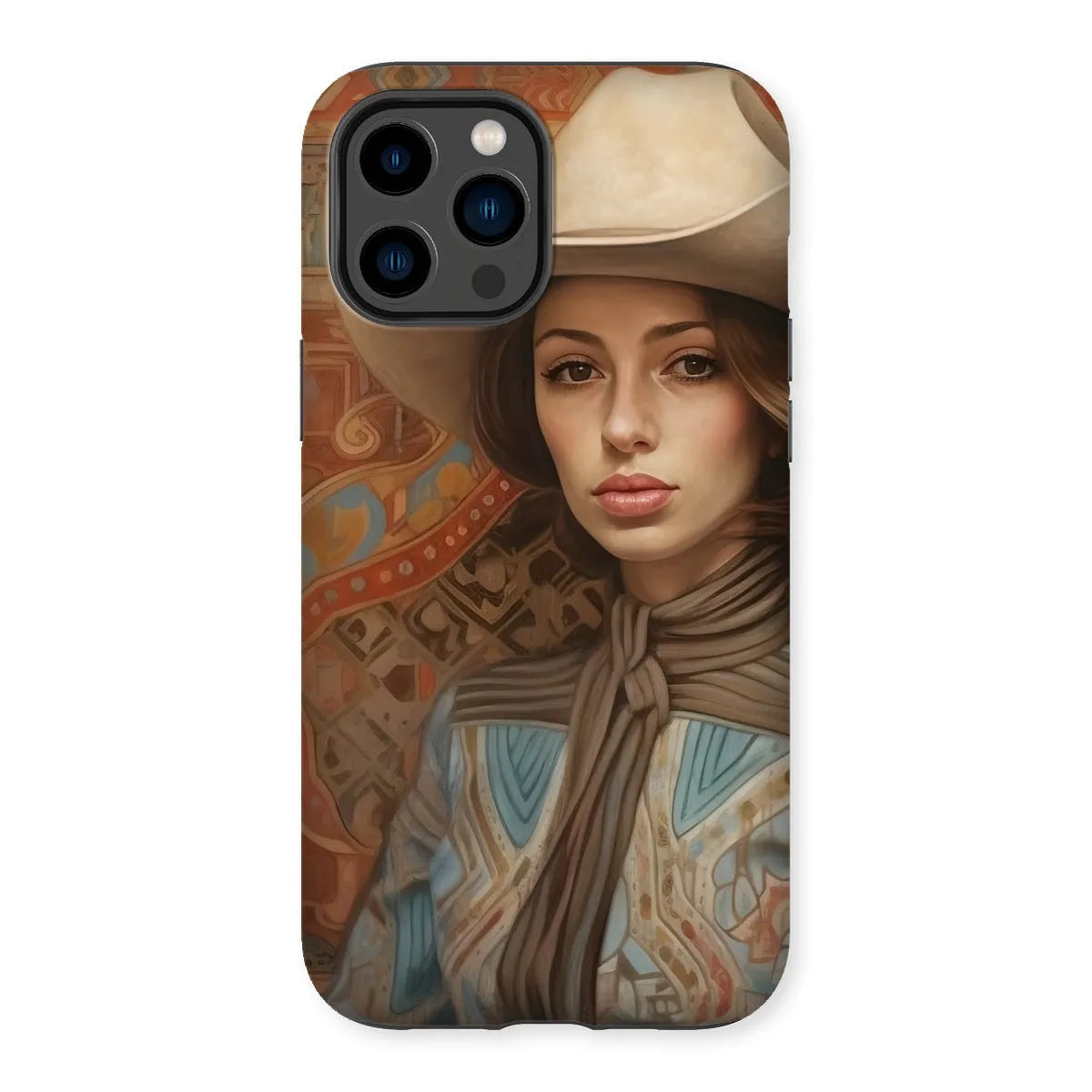 Anahita The Lesbian Cowgirl - Sapphic Art Phone Case - Iphone 14 Pro Max / Matte - Mobile Phone Cases - Aesthetic Art
