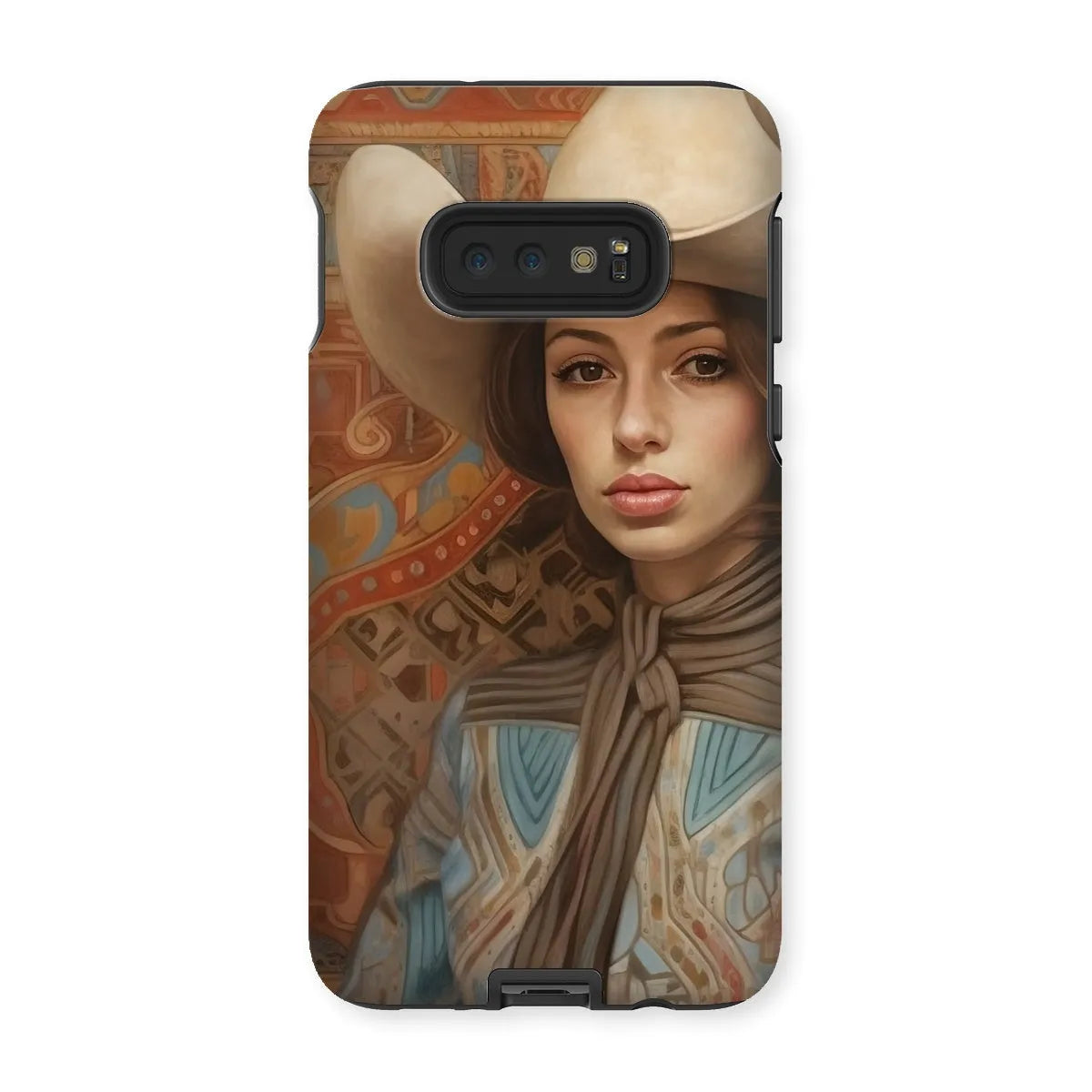 Anahita The Lesbian Cowgirl - Sapphic Art Phone Case - Samsung Galaxy S10e / Matte - Mobile Phone Cases - Aesthetic Art