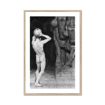 The Anarchist - Sascha Schneider Art Print, Framed Black White Art Print