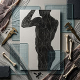 Anatomical Study of a Man’s Back and Butt Muscles - Reijer Stolk Art Print / Canvas Illustration Muscular Male Figure Black Ink, Turns,