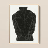Anatomical Study of a Man’s Back Muscles - Reijer Stolk Art Print / Canvas, 12x16’’ / 31x41cm / Natural Frame, Posters Prints & Visual