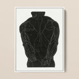 Anatomical Study of a Man’s Back Muscles - Reijer Stolk Art Print / Canvas, 12x16’’ / 31x41cm / White Frame, Posters Prints & Visual