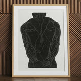 Anatomical Study of a Man’s Back Muscles - Reijer Stolk Art Print / Canvas, 24x32’’ / 61x81cm / Natural Frame / Matboard, Posters Prints &