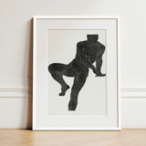 Anatomical Study of a Man’s Chest Stomach and Leg Muscles - Reijer Stolk Art Print / Canvas, 12x16’’ / 31x41cm / White Frame / Matboard,