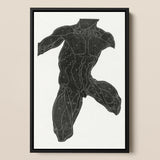 Anatomical Study of a Man’s Muscles - Reijer Stolk Art Print / Canvas, 12x18’’ / 31x46cm / Black Frame, Posters Prints & Visual Artwork,