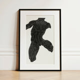 Anatomical Study of a Man’s Muscles - Reijer Stolk Art Print / Canvas, 12x18’’ / 31x46cm / Black Frame / Matboard, Posters Prints & Visual