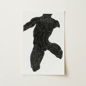 Anatomical Study of a Man’s Muscles - Reijer Stolk Art Print / Canvas, 12x18’’ / 31x46cm / Unframed / no Border, Posters Prints & Visual