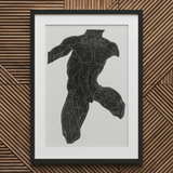 Anatomical Study of a Man’s Muscles - Reijer Stolk Art Print / Canvas, 20x30’’ / 51x76cm / Black Frame / Matboard, Posters Prints & Visual