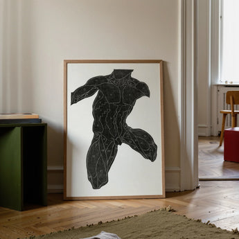 Anatomical Study of a Man’s Muscles - Reijer Stolk Art Print / Canvas, Posters Prints & Visual Artwork, Toby Leon