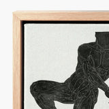 Anatomical Study of a Man’s Chest Stomach and Leg Muscles - Reijer Stolk Art Print / Canvas Black Muscle Diagram Textured White Framed,