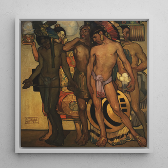 Our Ancient Gods - Saturnino Herran Art Print / Canvas, Ancient Gods, Saturnino Herrán Pressed, Picture’s Lower Two-thirds, Ceremonial