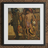 Our Ancient Gods - Saturnino Herran Art Print / Canvas, Ancient Gods, Saturnino Herrán Pressed, Picture’s Lower Two-thirds, Ceremonial