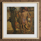 Our Ancient Gods - Saturnino Herran Art Print / Canvas, Ancient Gods, Saturnino Herrán Pressed, Picture’s Lower Two-thirds, Ceremonial