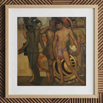 Our Ancient Gods - Saturnino Herran Art Print / Canvas, Ancient Gods, Saturnino Herrán Pressed, Picture’s Lower Two-thirds, Ceremonial