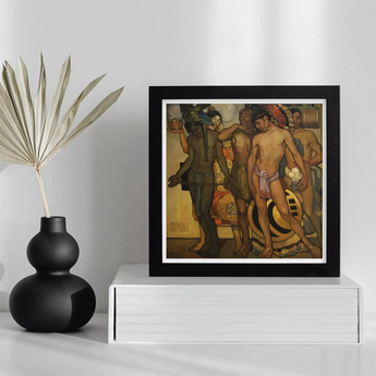 Our Ancient Gods - Saturnino Herran Art Print / Canvas, Ancient Gods, Saturnino Herrán Pressed, Picture’s Lower Two-thirds, Ceremonial