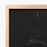 Black Canvas Artwork Subtle Charcoal Sketch Animal Framed Serpent Lies Coiled, Odilon Redon Art Print, Pallid Radiance