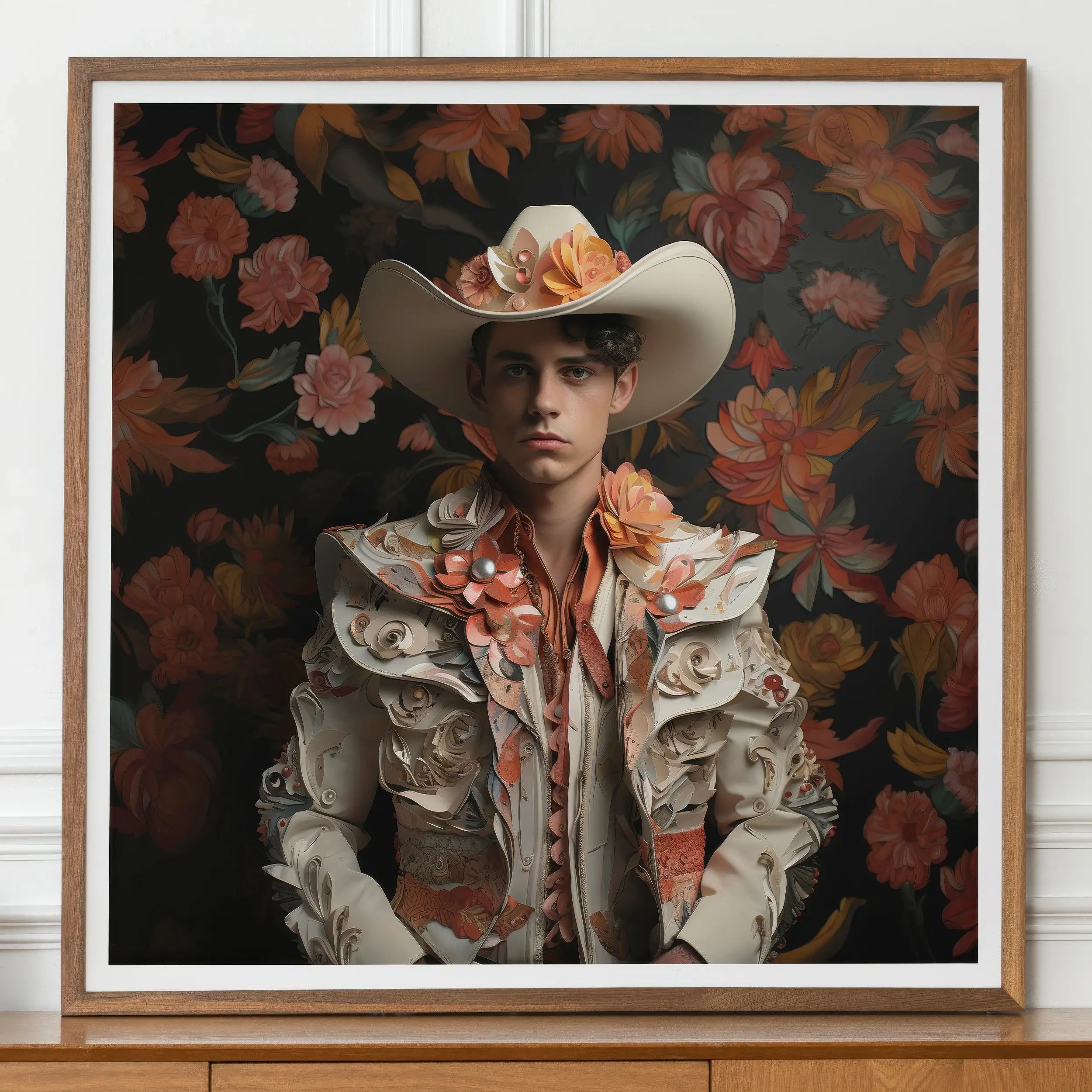 Andrés - Spanish Gay Vaquero Cowboy Art Print - Posters Prints & Visual Artwork - Aesthetic Art