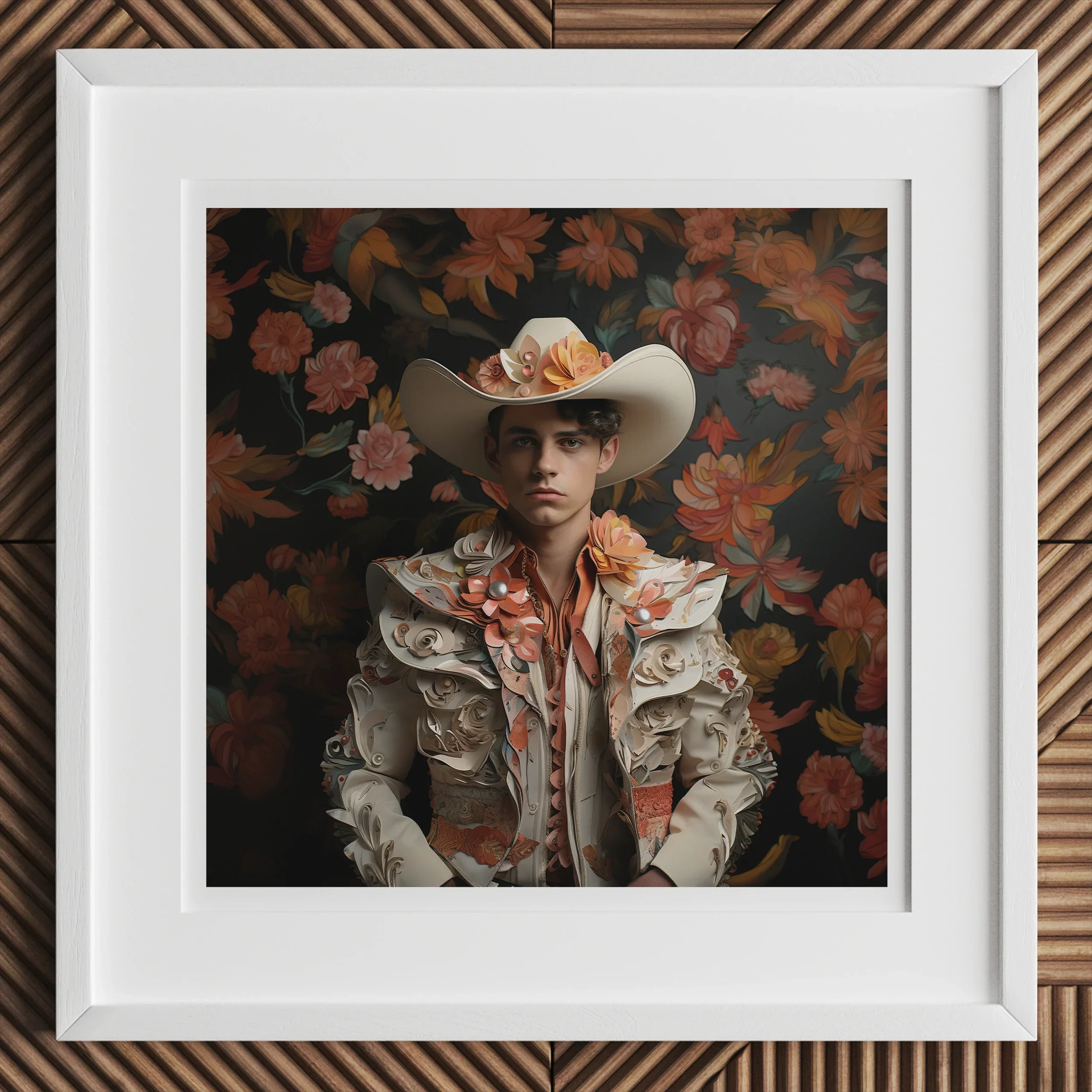 Andrés - Hispanic Gay Vaquero Art Print 30’’x30’’ Posters Prints & Visual Artwork