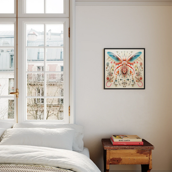Angel Muff Wasp - Alien Insect Taxonomy Framed Canvas, Framed Insect Artwork
