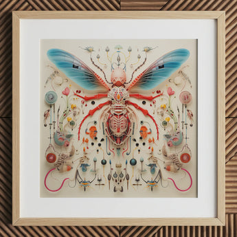 Angel Muff Wasp - Alien Species Insect Taxonomy Art Print / Canvas, Angel Muff Wasp, Muff Wasp Alien, Wasp Alien Taxonomy