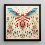 Angel Muff Wasp - Alien Species Insect Taxonomy Art Print / Canvas, Angel Muff Wasp, Muff Wasp Alien, Wasp Alien Taxonomy