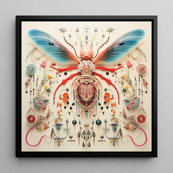 Angel Muff Wasp - Alien Species Insect Taxonomy Art Print / Canvas, Angel Muff Wasp, Muff Wasp Alien, Wasp Alien Taxonomy
