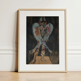 The Angel of Sodom - Christian Berard Art Print / Canvas Framed Painting Winged Figure Dark Expressive Brushstrokes Light Bérard Stages,