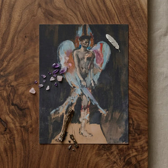 The Angel of Sodom - Christian Berard Art Print / Canvas Rectangular Painted Translucent Blue Pink Bérard Stages, Prints