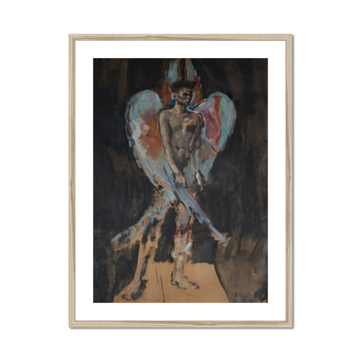 The Angel of Sodom Christian Berard Art Print, Framed Abstract Painting Winged Figure