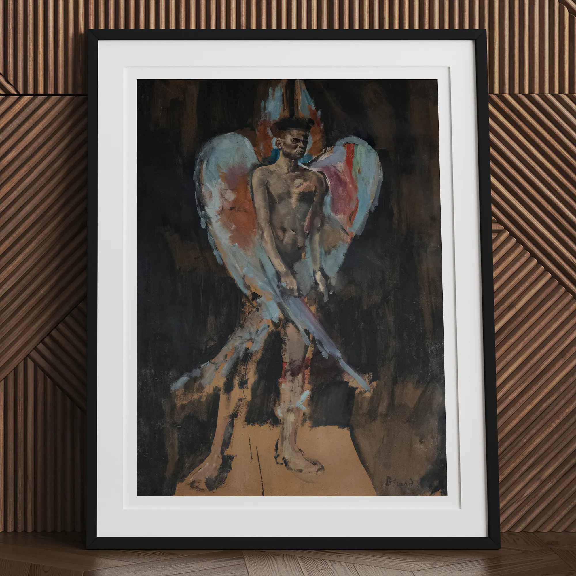 The Angel of Sodom Christian Berard Art Print, Framed Expressive Painting Winged Figure