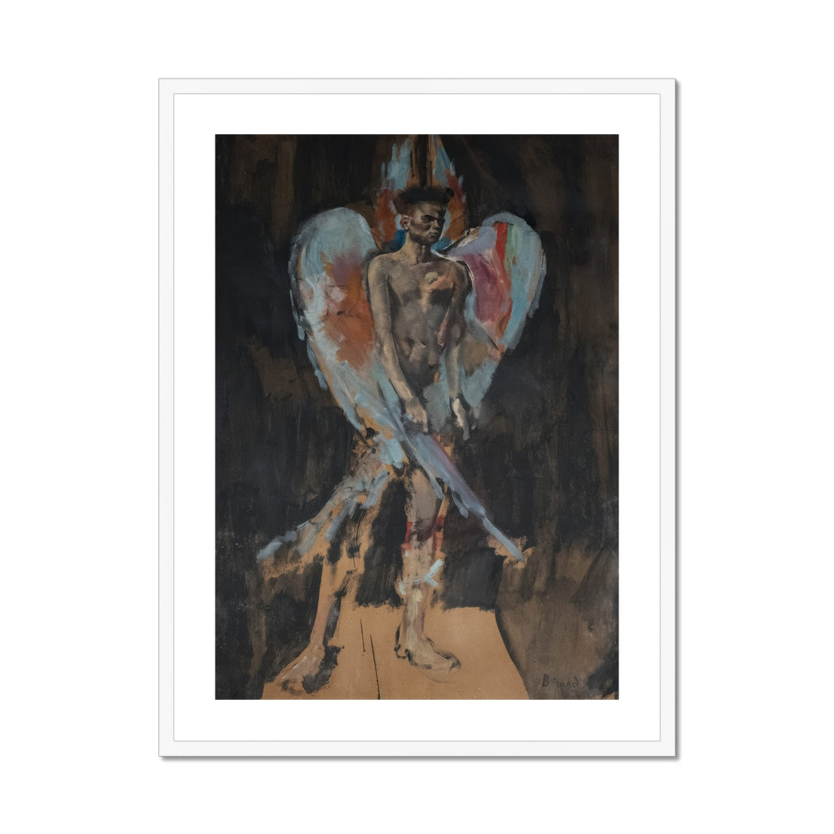 The Angel of Sodom Christian Berard Art Print, Framed Painting Winged Figure