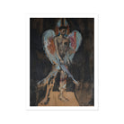 The Angel of Sodom Christian Berard Art Print, Vibrant Expressive Painting Nude Winged Figure Dark Hair