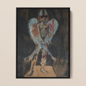 The Angel of Sodom - Christian Berard Framed Canvas, Framed Abstract Painting Figure Wings Crown
