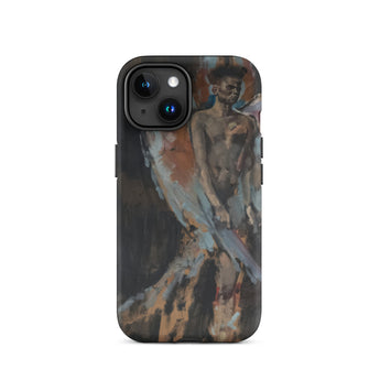The Angel of Sodom - Christian Berard Iphone Case, 15 / Matte, Black Iphone Case Abstract Painting Shirtless Man