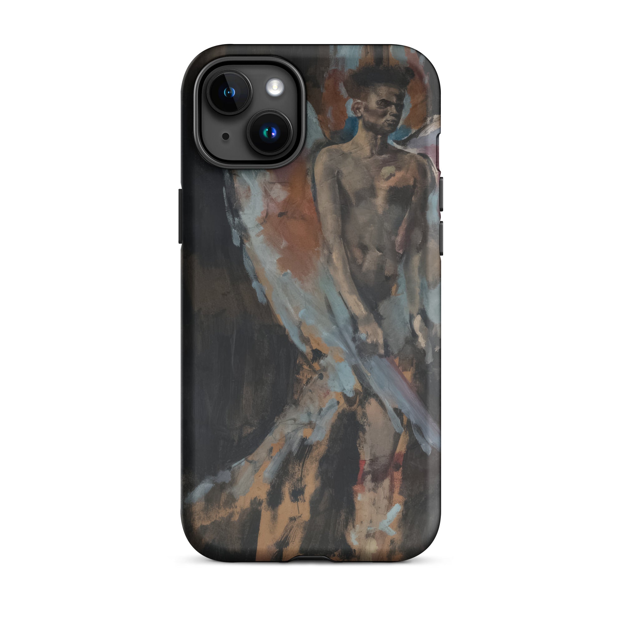 The Angel of Sodom - Christian Berard Iphone Case, 15 Plus / Matte, Black Iphone Case Abstract Painting Shirtless Figure