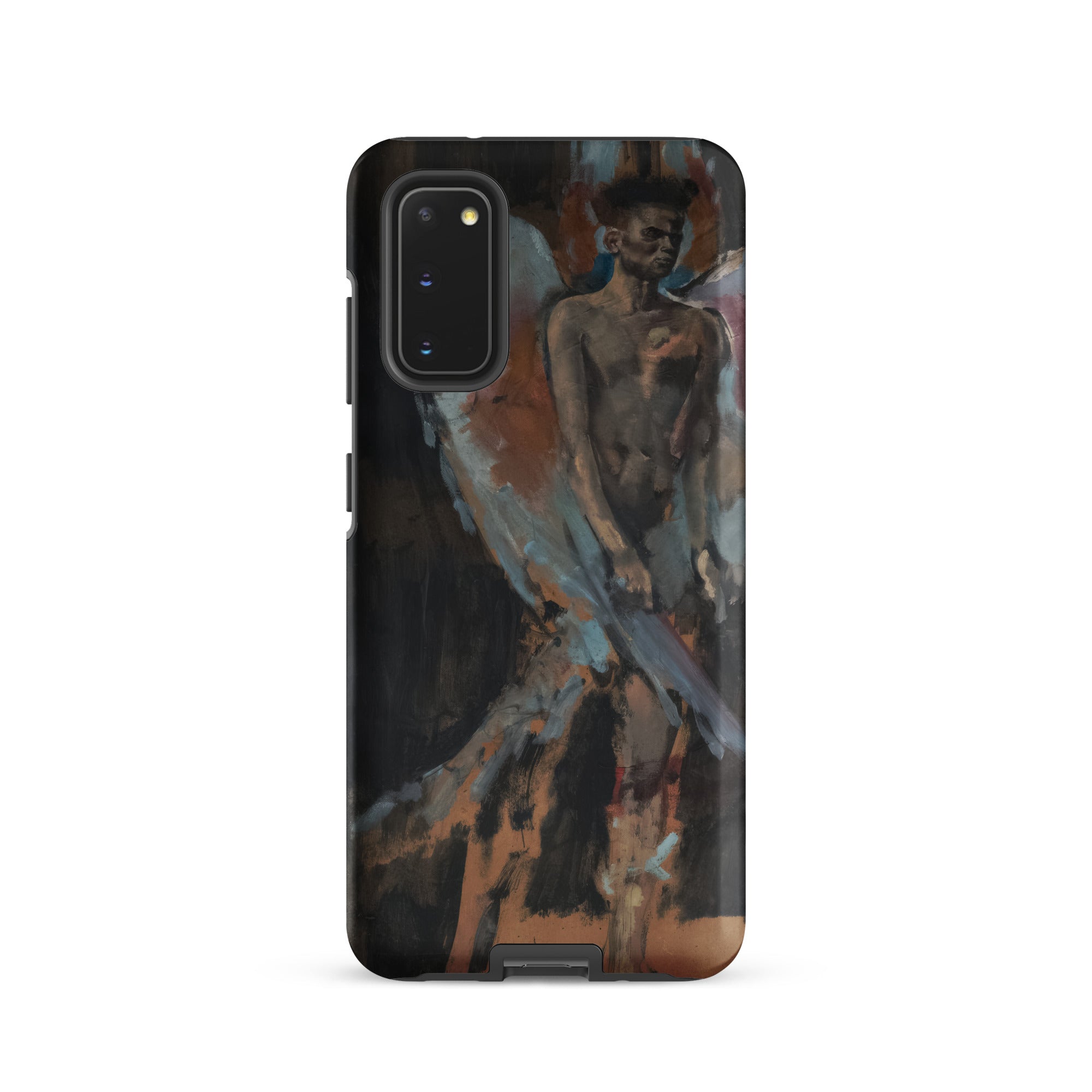 The Angel of Sodom - Christian Berard Samsung Case, Galaxy S20 / Matte, Black Smartphone Case Abstract Painting Shirtless Man