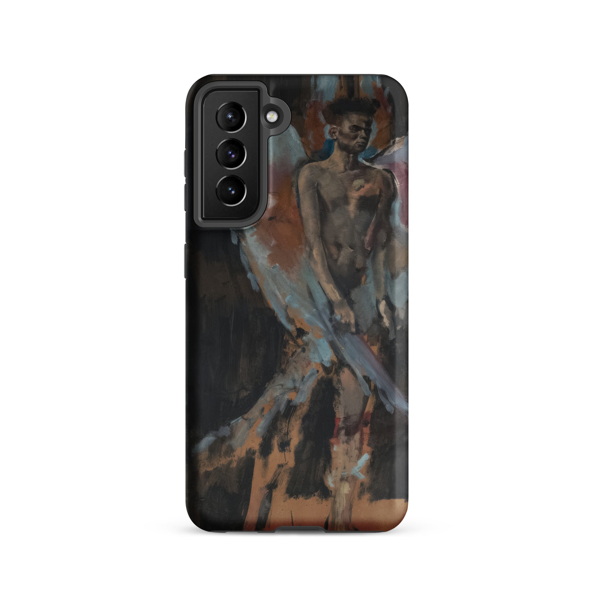 The Angel of Sodom - Christian Berard Samsung Case, Galaxy S21 / Matte, Black Smartphone Case Oil Painting-style Shirtless Person Wings